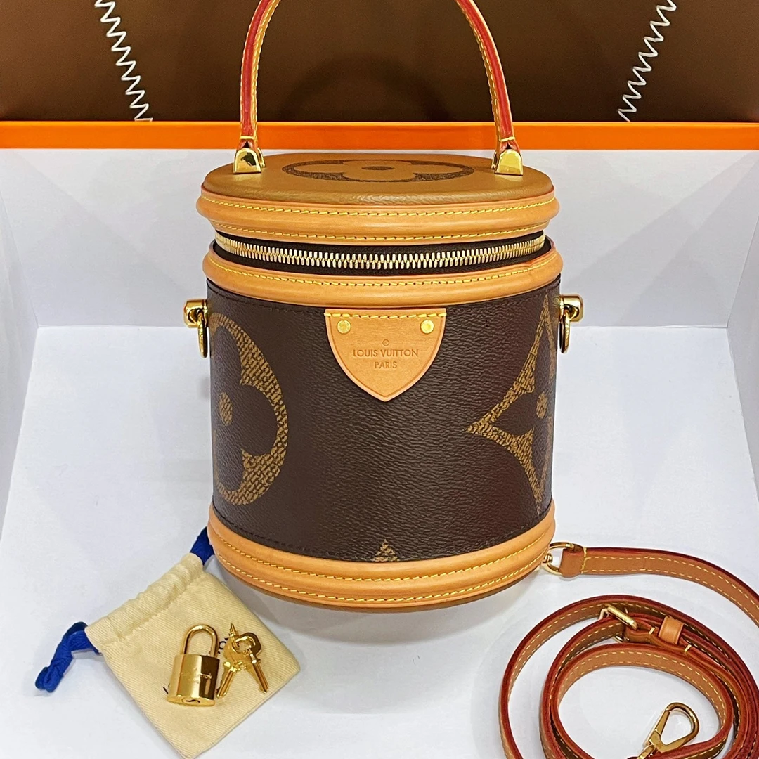95新 LouisVuitton/路易威登 提提专属经典发财桶女士手提斜挎包