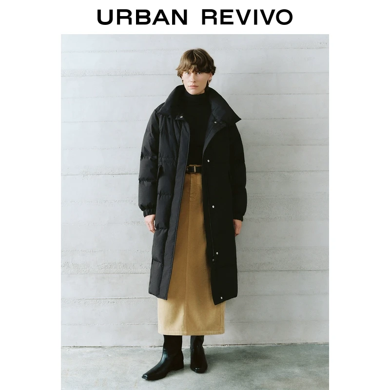 UR女装简约休闲高立领宽松羽绒服UWM140005