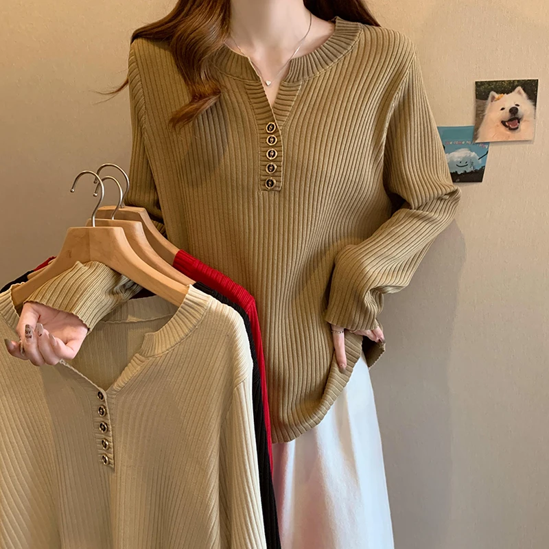 8405大码女装2024冬装新款洋气百搭针织衫胖MM宽松显瘦毛衣上衣女