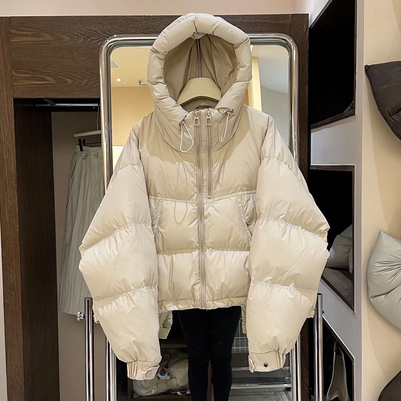 【国标白鸭绒】 新版女加厚韩版女宽松白鸭绒羽绒服女款Y-28