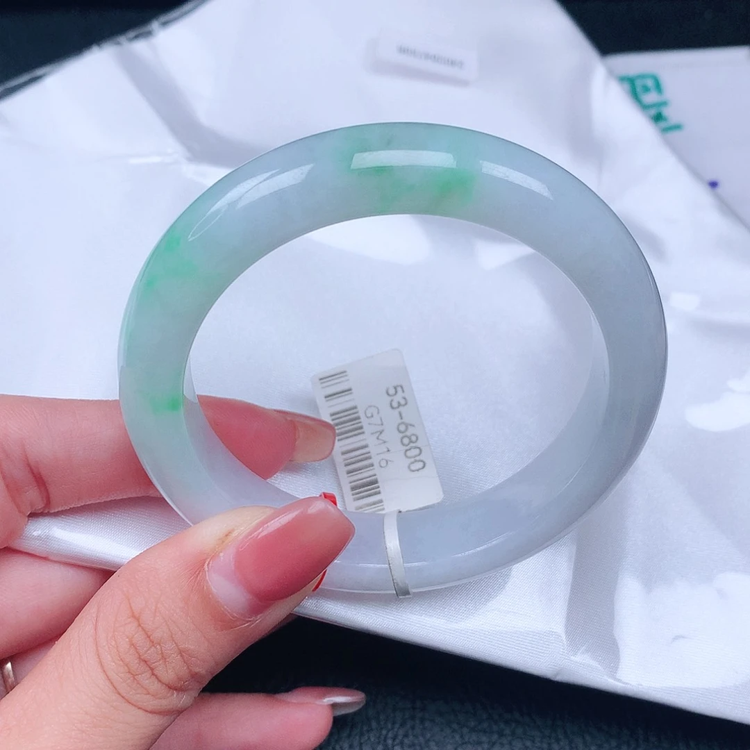 翡翠手镯未镶嵌正圈53