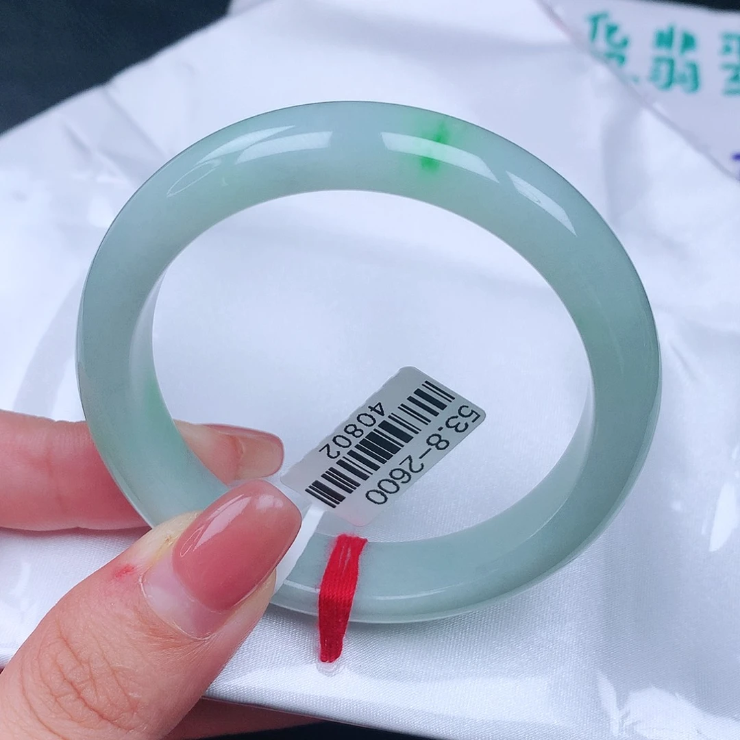 翡翠手镯未镶嵌正圈54新款