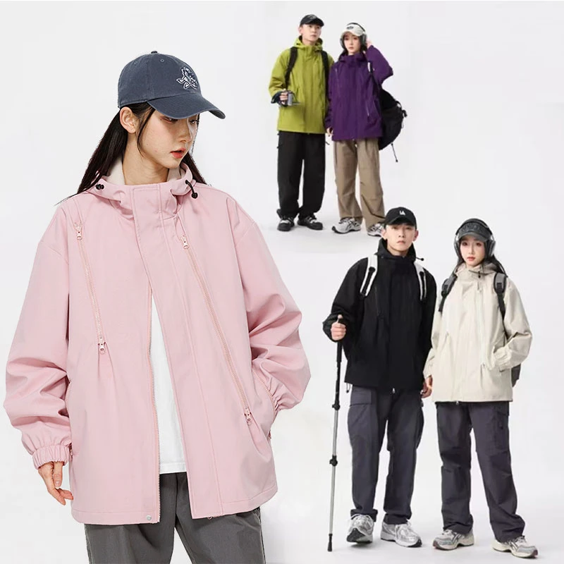 8008七型男女同款夹克春秋拉链时尚宽松情侣夹克外套 Z637户外