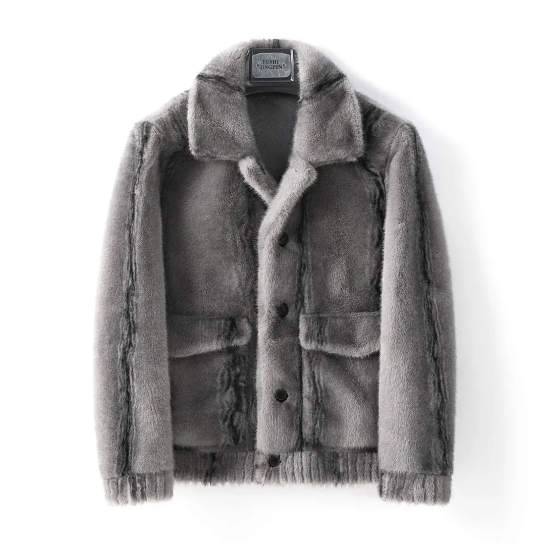 【星尚严选】欧货男士外套冬季时尚休闲精品百搭双面穿翻领夹克外套