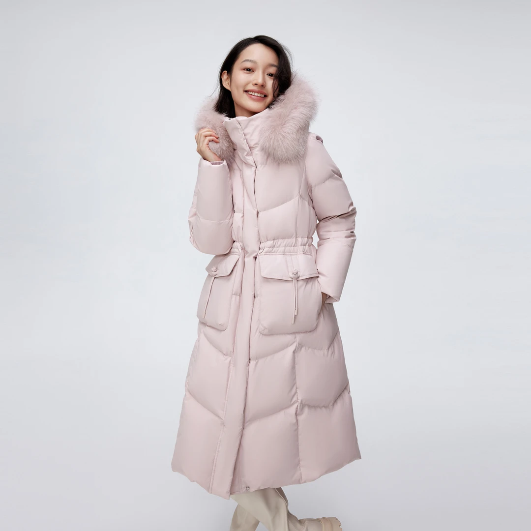 【波司登】2024冬季新款女长款时尚休闲羽绒服B40145266