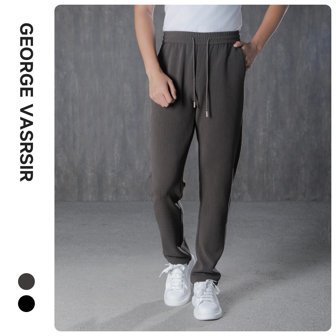 【D01】休闲裤百搭垂感条纹弹力男士休闲裤商务休闲裤秋季时尚外穿