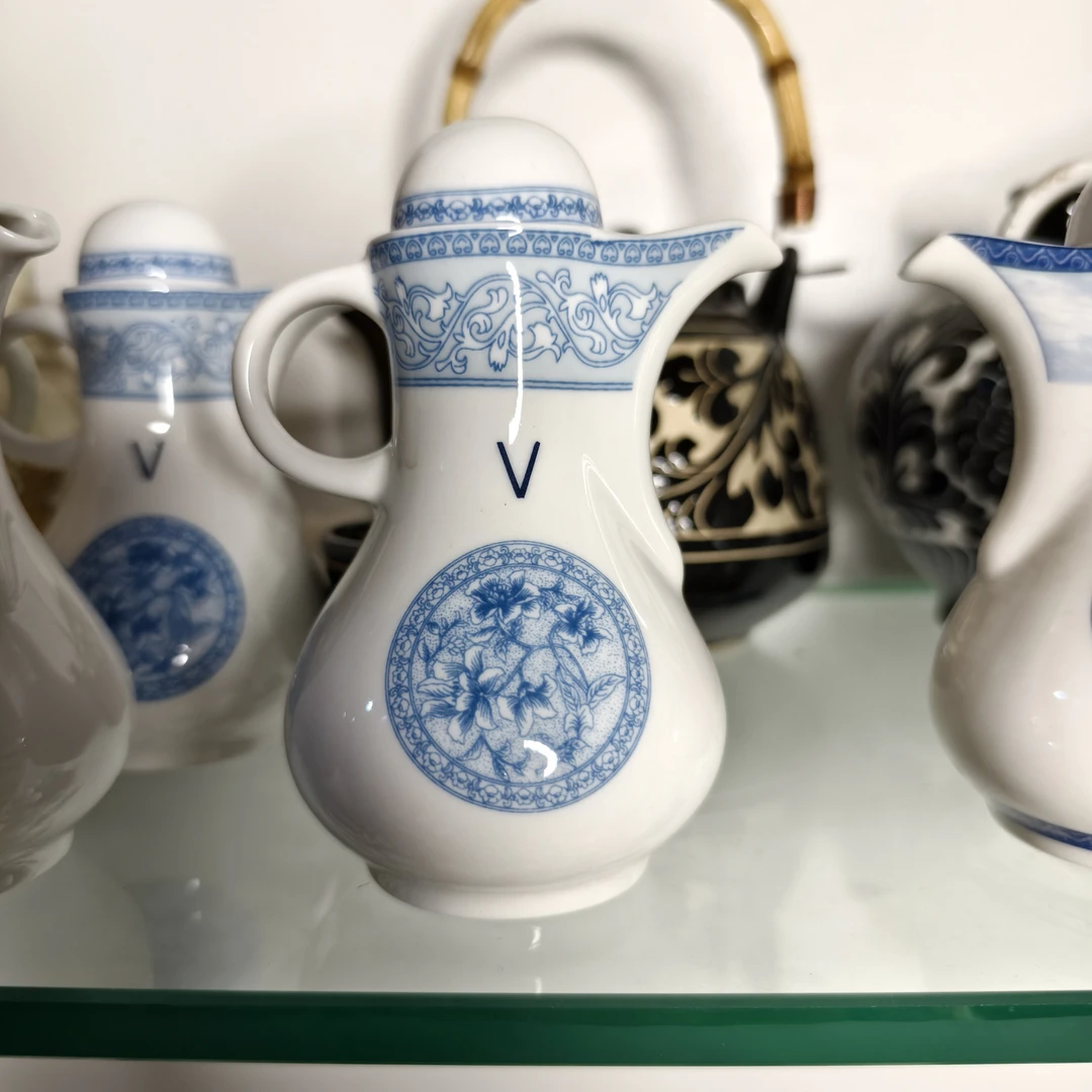 四厂瓷器 兰贵人酱油醋壶2个 微瑕