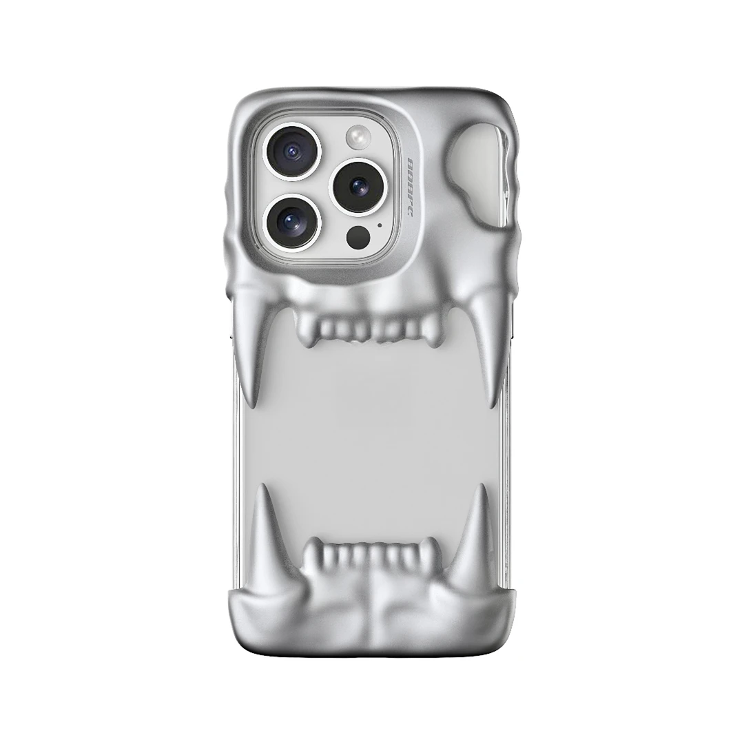【售完不补】虎牙苹果手机壳P2分体3D打印加全包内壳iPhone保护套银