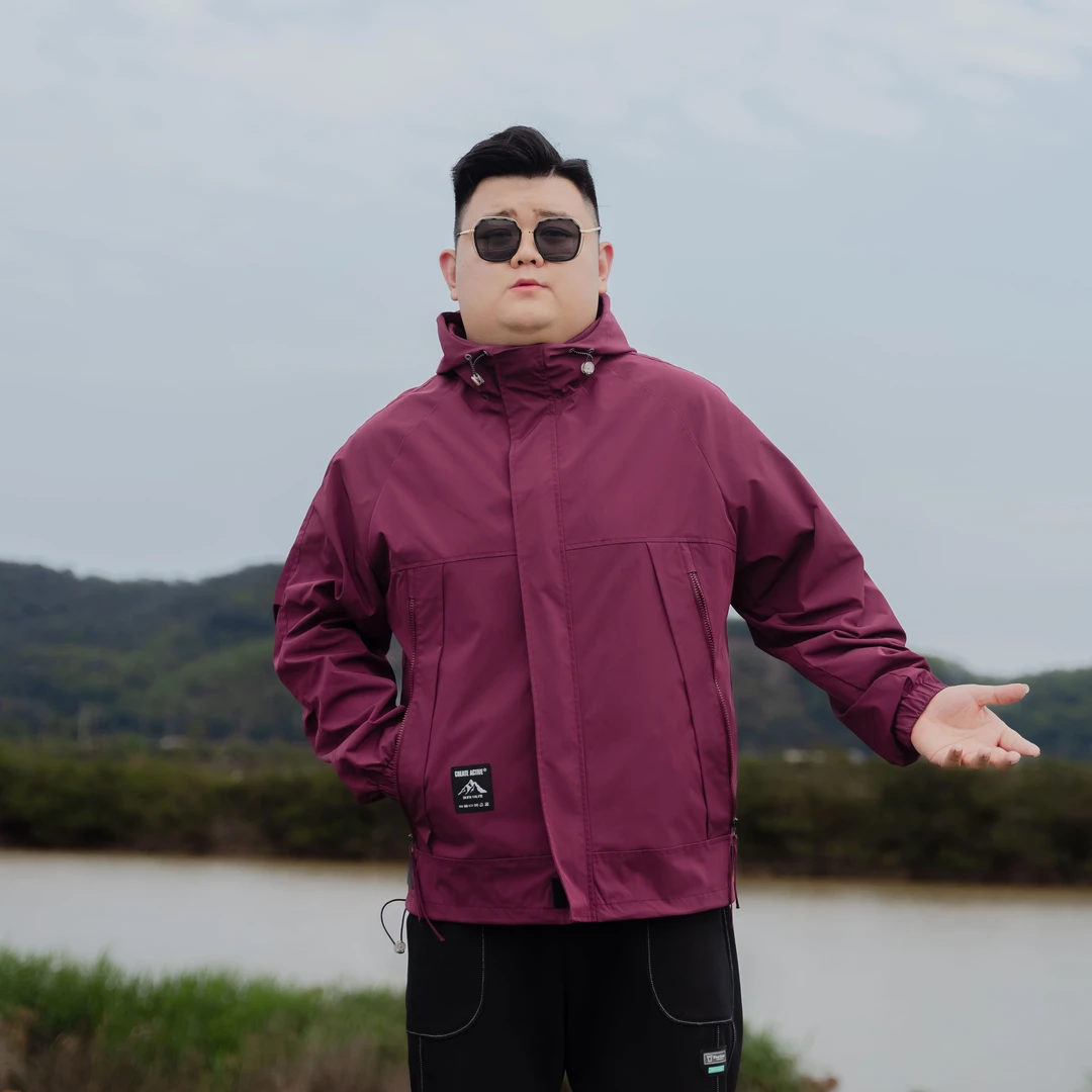 【早秋新款】大码冲锋防风外套大码男装加肥加大休闲男外套JK-6810