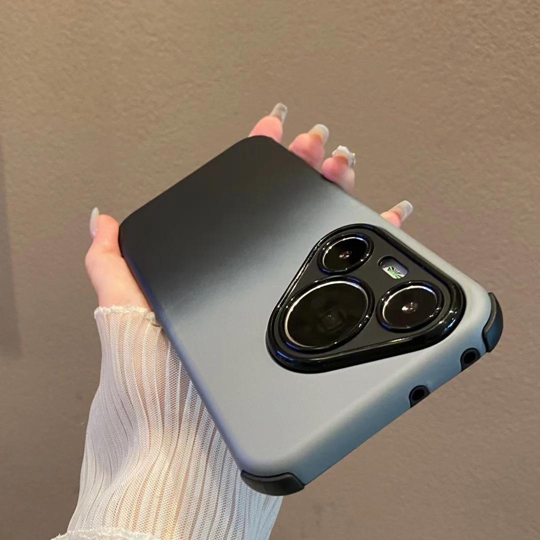 渐变撞色四角防摔适用华为Pura70手机壳华为Pura70pro+磨砂软胶