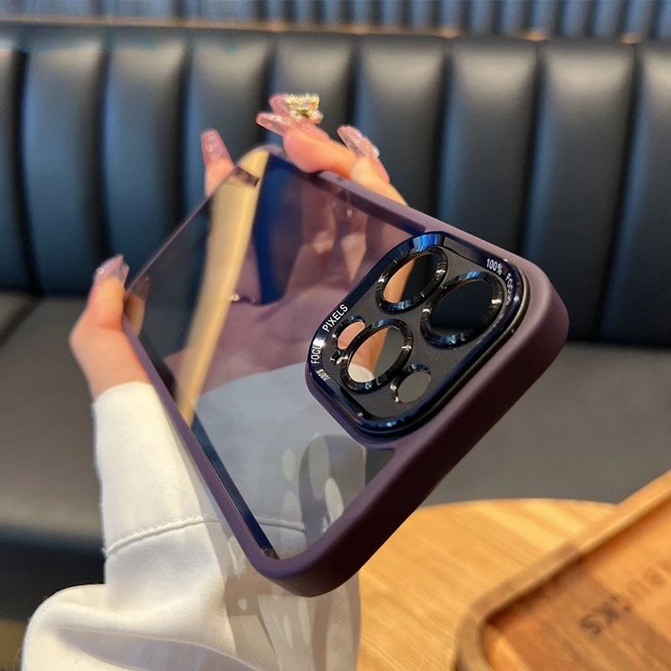 苹果15promax手机壳iPhone13/14Pro新款防摔镜头膜全包透明高级感