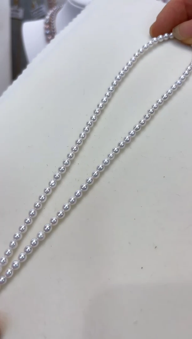 【闪购商品】淡水珍珠颈饰银S925镶嵌4-4.5MM