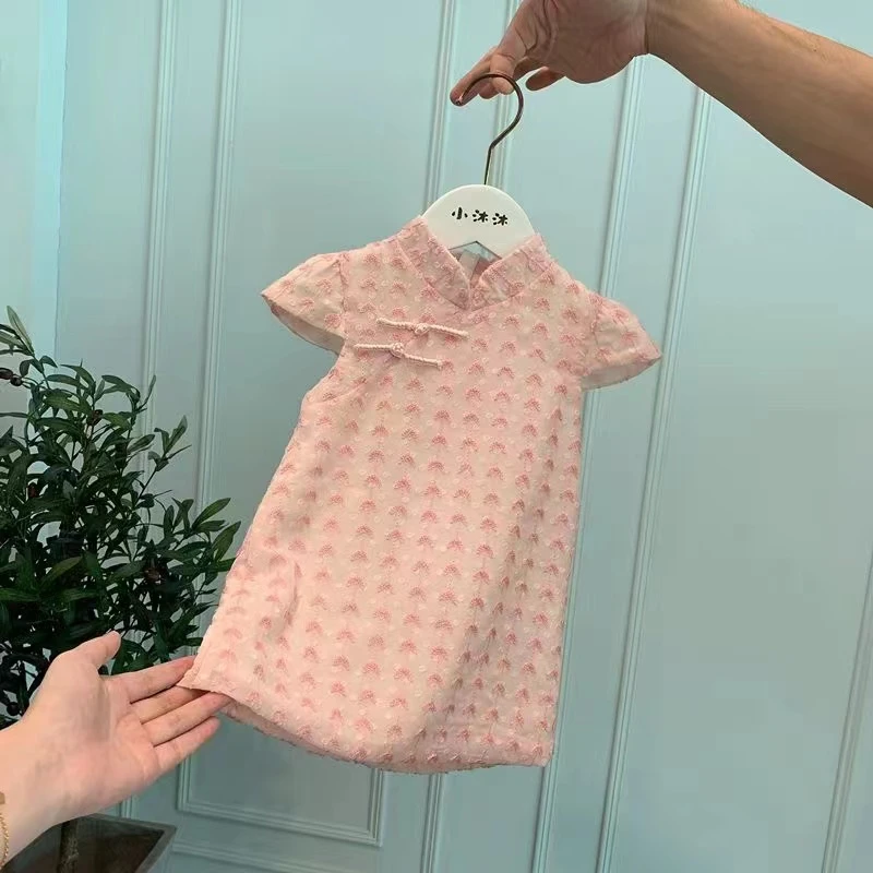 儿童旗袍夏季薄款女童装女宝宝裙子洋气小女孩公主裙中国风连衣裙