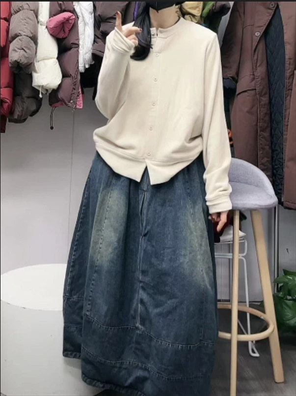 【四季青非霏】秋冬款欧货气质宽松纯色保暖显瘦加厚打底衫女08511