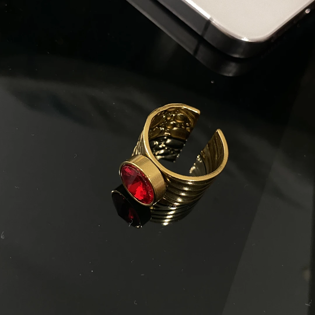钛钢戒指 红色戒指AL304-8