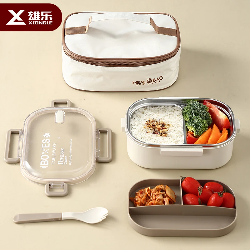 可微波炉304不锈钢保温餐盒日式饭盒便携上班学生便当带盖午餐盒