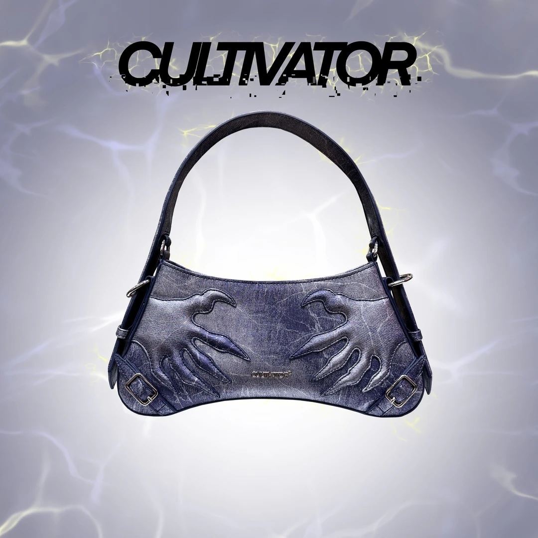 Cultivator原创小众欧美时尚蓝银闪电辣妹千禧单肩手提腋下包新款