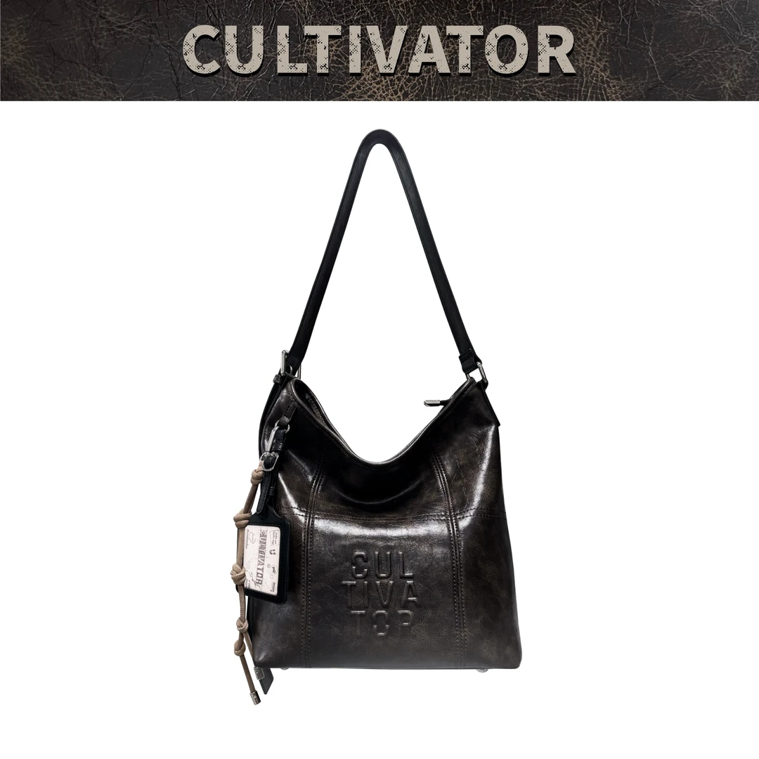 CULTIVATOR原创小众美式复古潮流托特包通勤休闲简约百搭水桶包女