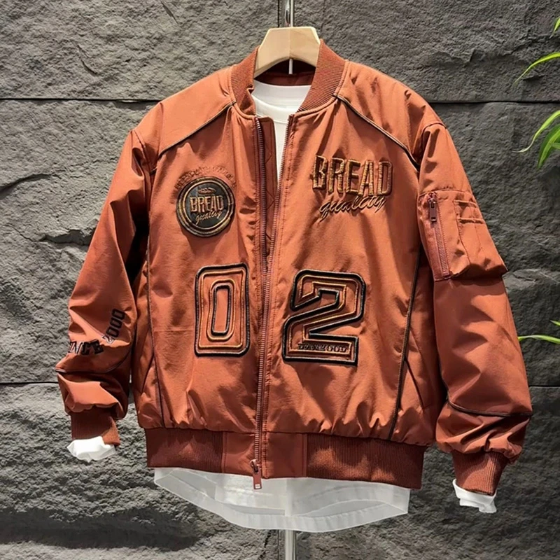 冬季新款棒球领刺绣情侣棉衣宽松街头潮流休闲保暖男士棉服外套潮