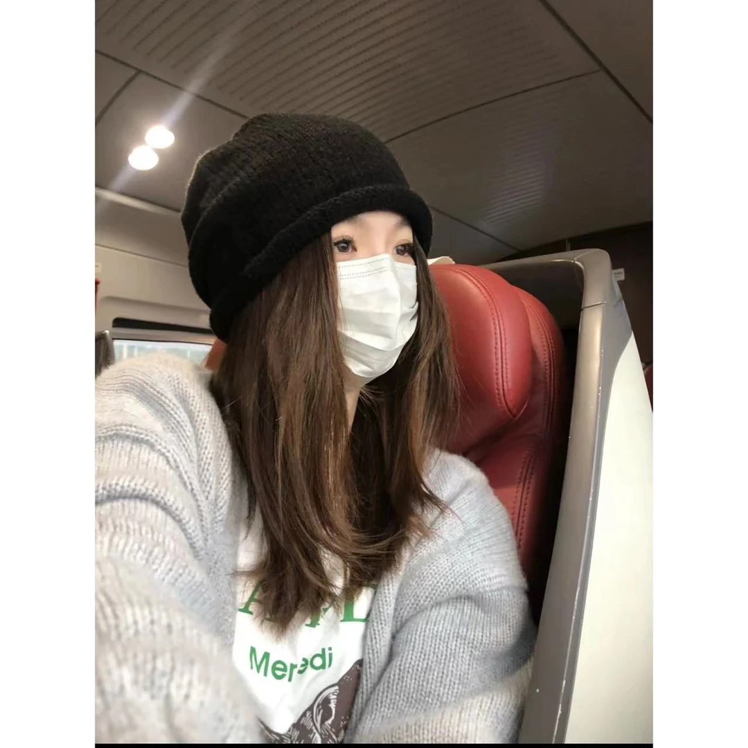 徐秋阳  针织堆堆帽   百搭时尚休闲简约针织堆堆帽