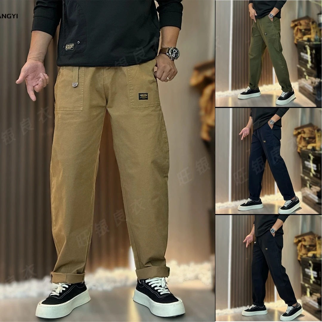 工装裤男士秋冬时尚百搭直筒宽松休闲男装裤子美式工装长裤休闲裤