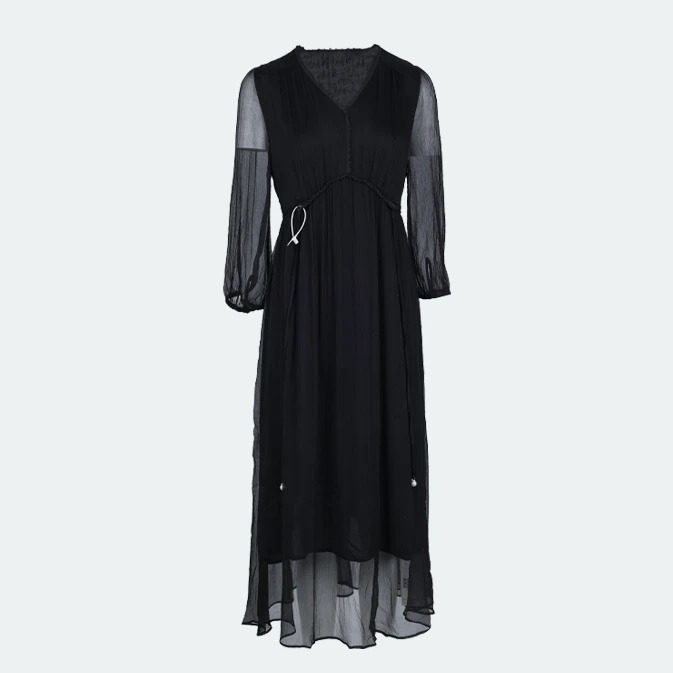 重磅100桑蚕丝连衣裙 C5410-2