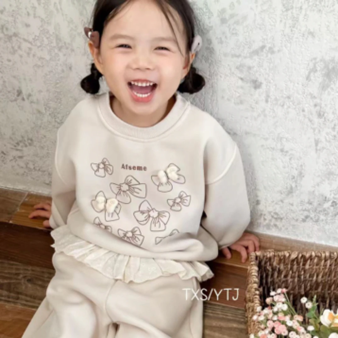 2024儿童冬季韩版加绒休闲衣服