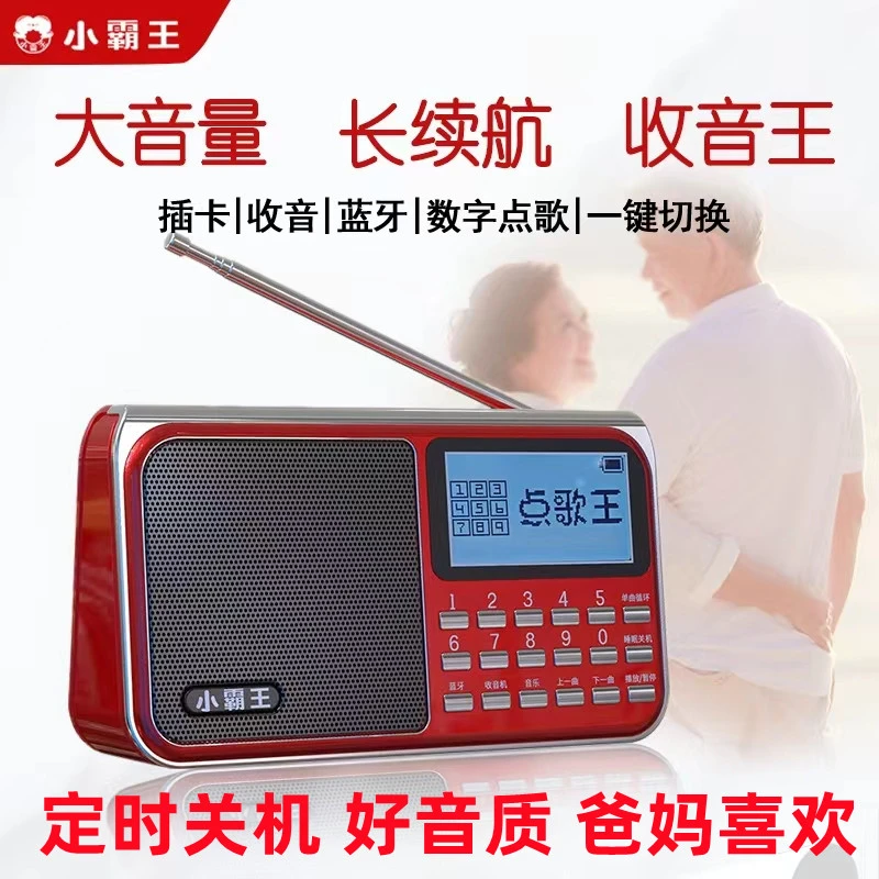 小霸王D30 老年人收音机插卡蓝牙播放器中文字幕定时关机迷你音响