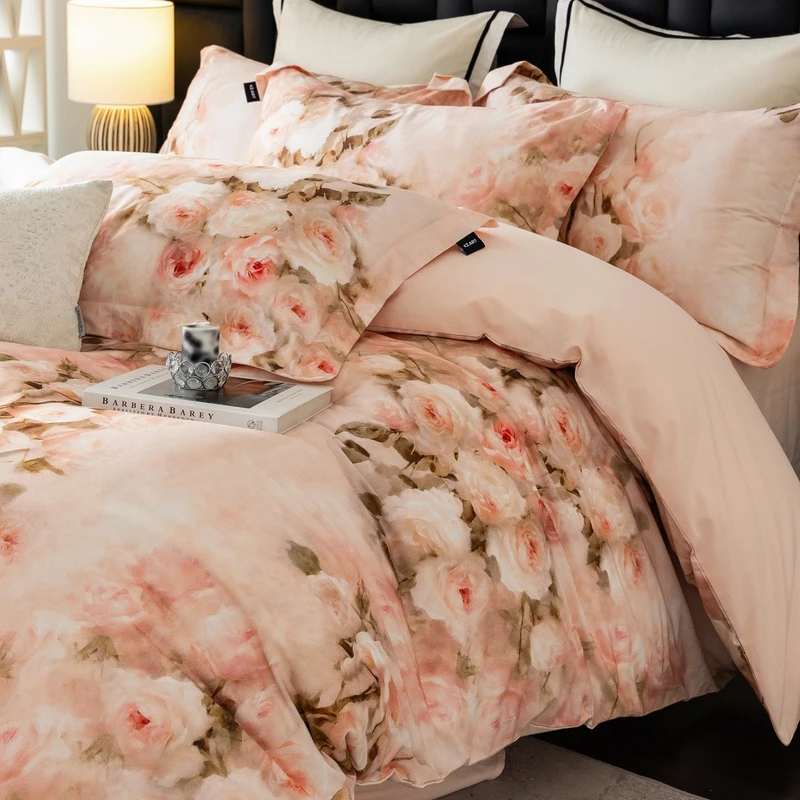 全棉碳素磨毛数码印花秋冬款加厚四件套