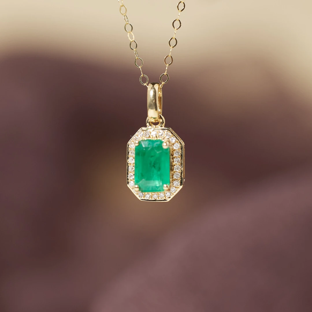 【玉峰珠宝丨安娜严选】祖母绿锁骨链18K金【U8228】多样性发一