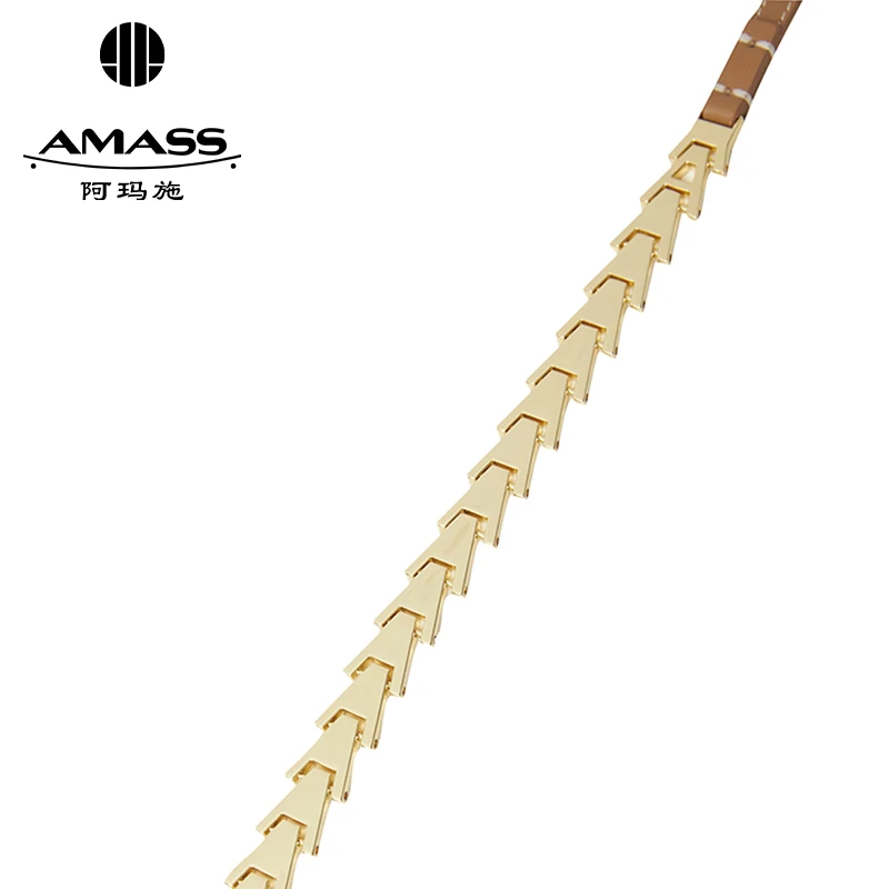 AMASS/阿玛施气质女士时尚复古金色女士腰带百搭高档经典 5900416