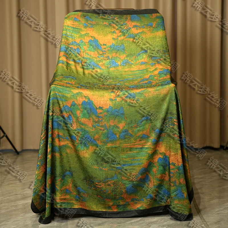 锦云梦锦云梦【高山景行】C381 140*140 国风气质百搭复古时尚丝巾