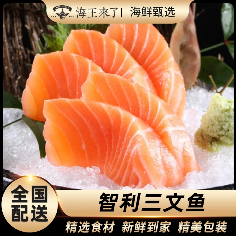 净肉约400g 【冷冻】智利进口冰鲜三文鱼中段新鲜生鱼片