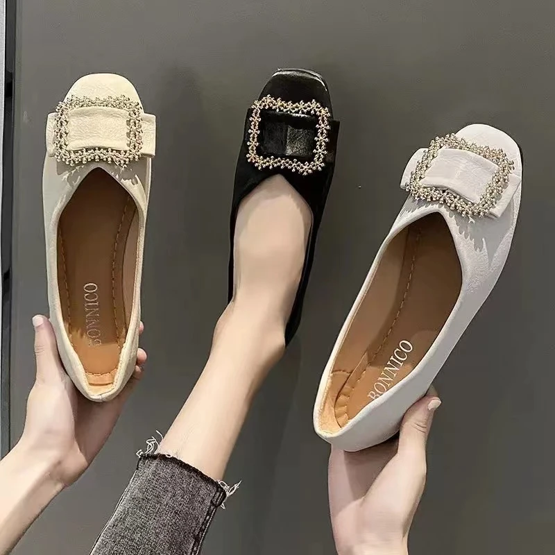 806新款平底低跟浅口女单鞋