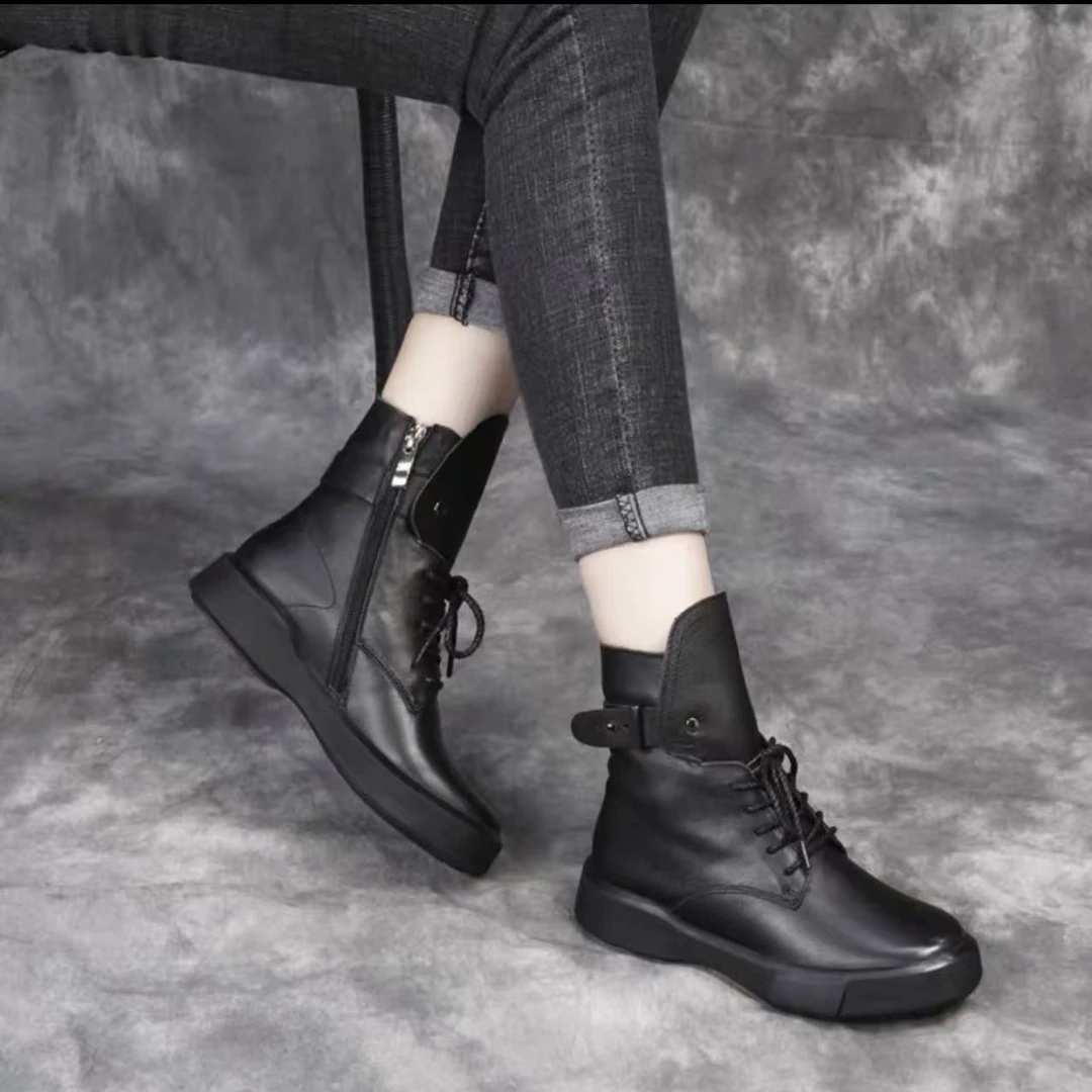 239-10春秋2024新款软底面马丁靴