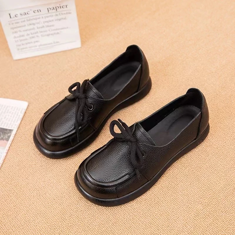 Y13一脚蹬平底防滑百搭圆头妈妈鞋