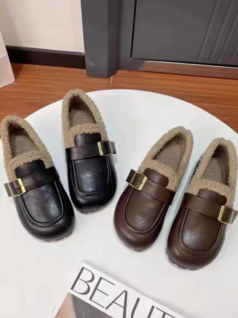 99-1秋冬季2024新款一脚蹬懒人保暖棉鞋