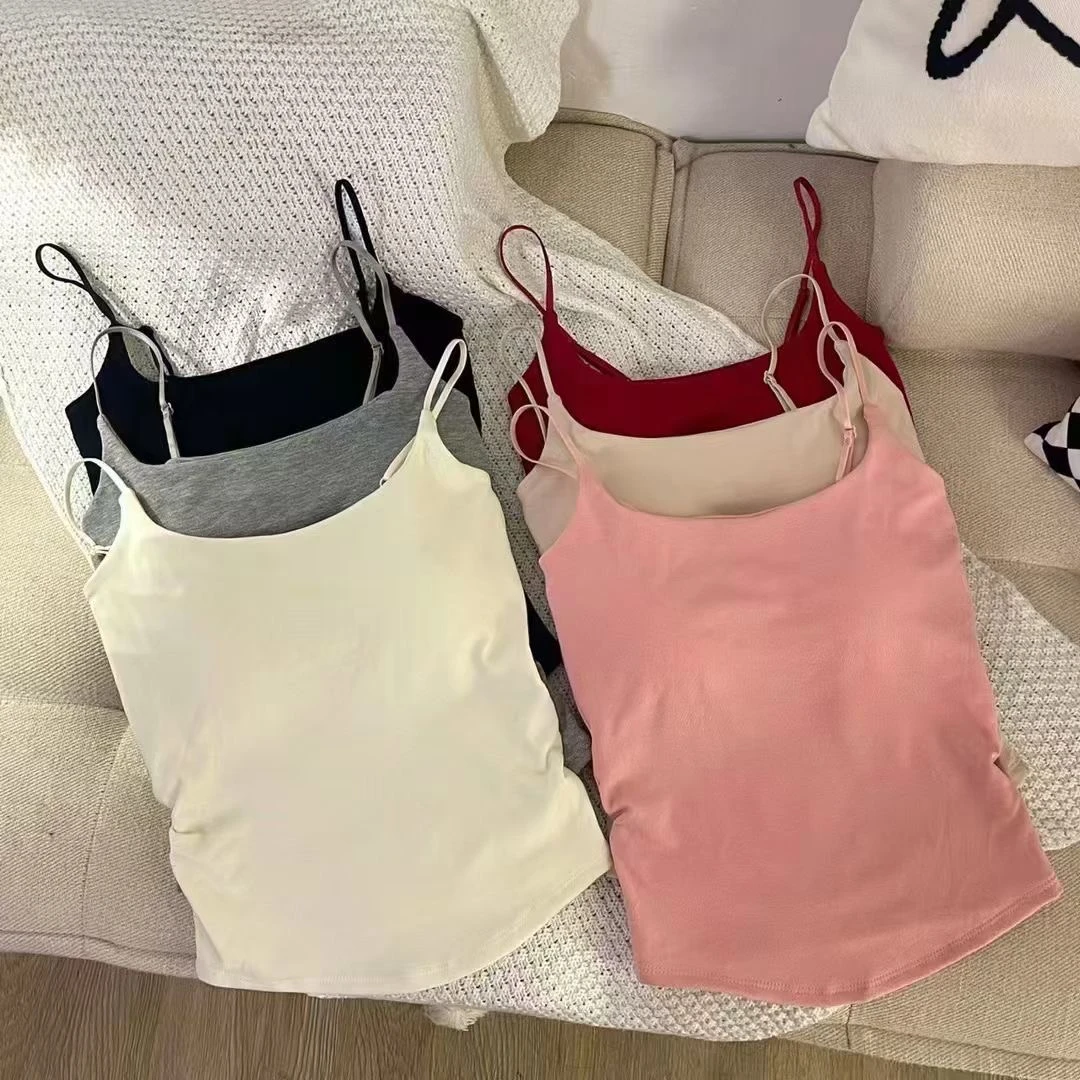 300-399 非主图款 秋春夏款四季美背吊带背心女内搭带胸垫辣妹