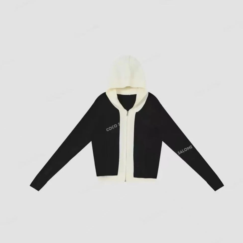 安安推荐【有点上头】天丝+绵羊毛线条连帽开衫毛衣BW24D50505-MY