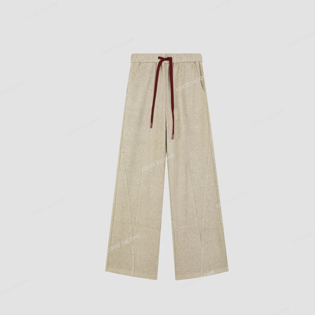 安安推荐【豆浆裤】秋冬立体剪裁松紧腰长裤BW24D50220-CK