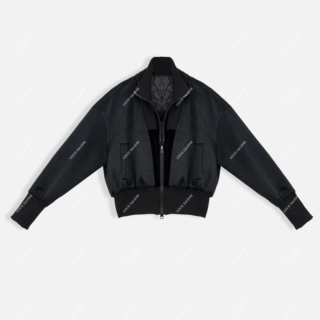 安安推荐【拼接夹克】蝙蝠袖卡腰外套BIN-030