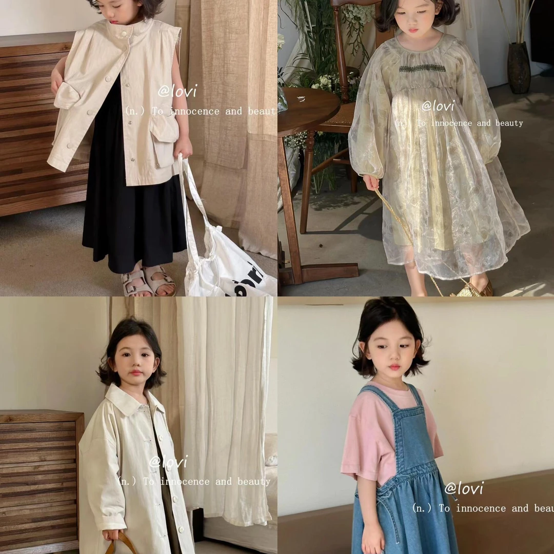 霄妈严选 扣号27-59 No退No换 小众韩式女童套装连衣裙