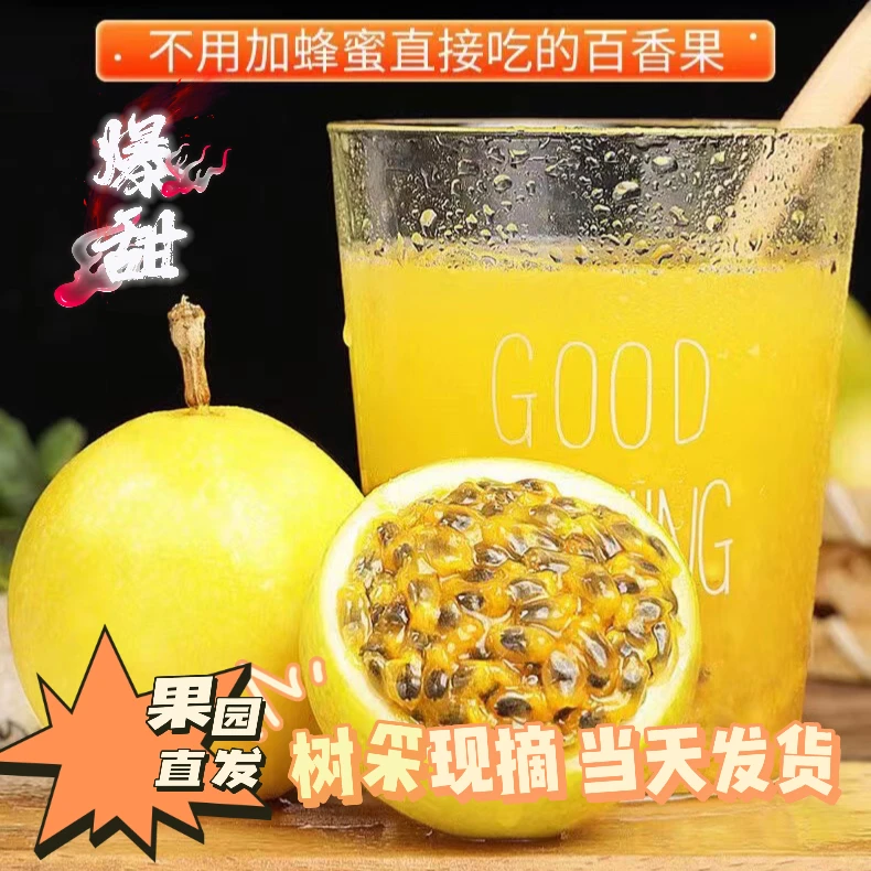 【专属四海】黄金百香果 钦蜜9号 新鲜生态水果