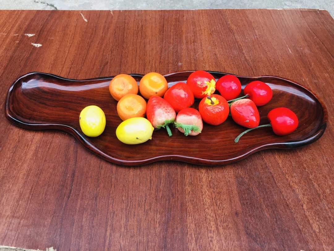 大红酸枝随形果盘红木实木送礼工艺品家居生活必备用品实用