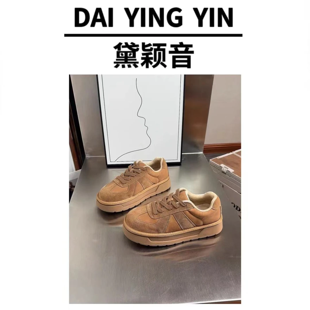【代莹优选】123新款冬季圆头厚底防滑面包休闲雪地棉鞋女