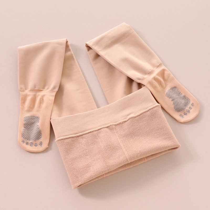 女童加厚连裤袜肤色舞蹈袜儿童打底裤袜秋冬肉色光腿神器薄绒丝袜