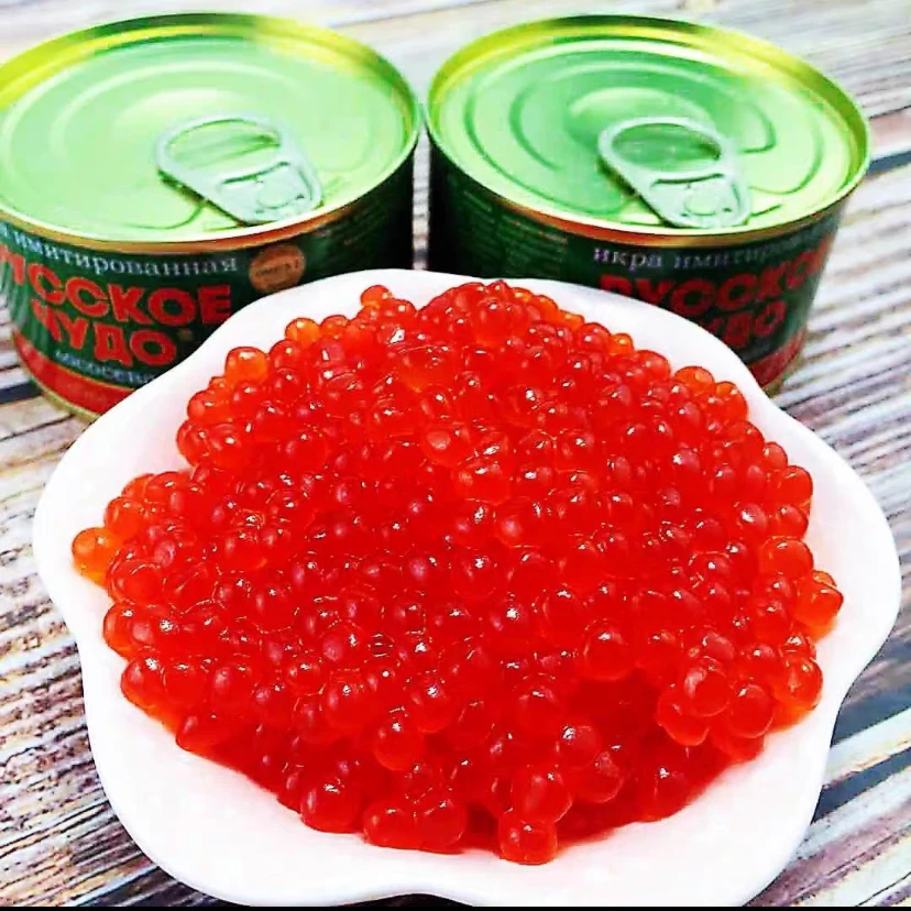 俄罗斯鱼籽酱 进口原装大马哈鱼籽酱红鱼子寿司料理合成鱼子酱