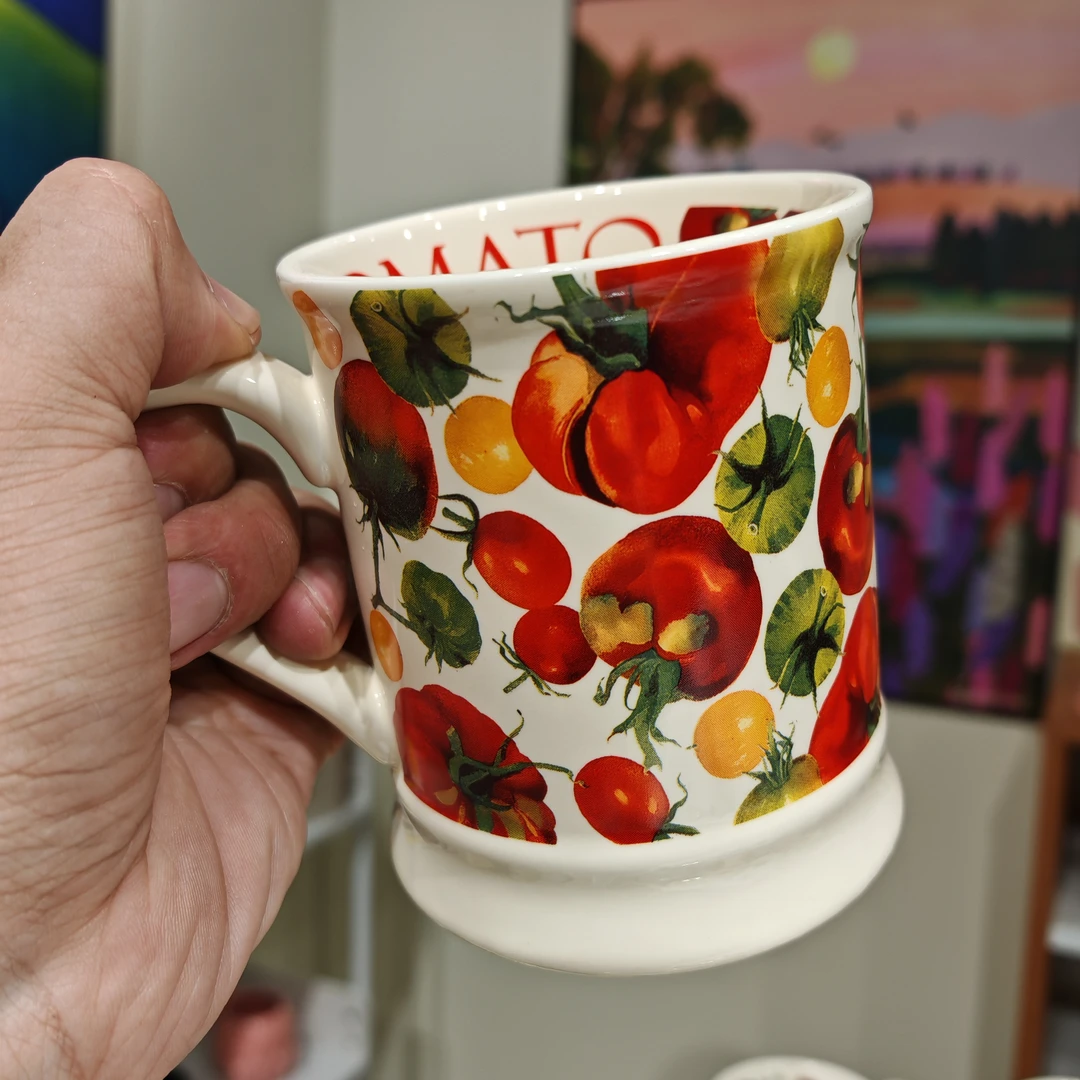【苏吉姆】出口尾单  法式复古风西红柿陶瓷马克杯  早餐杯办公室杯