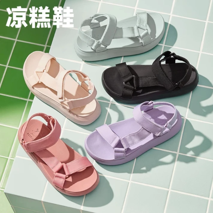 【凉糕鞋】斯凯奇春夏季新款厚底凉鞋女鞋拖鞋轻便运动沙滩鞋113746