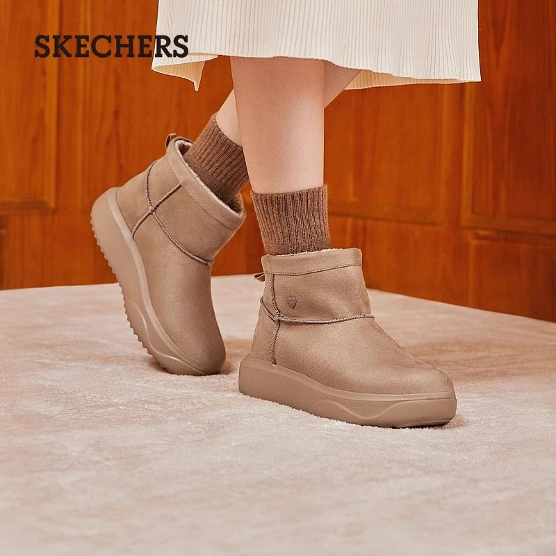 SKECHERS/斯凯奇女鞋【运动玩咖】秋冬雪地靴中筒靴加绒保暖114759